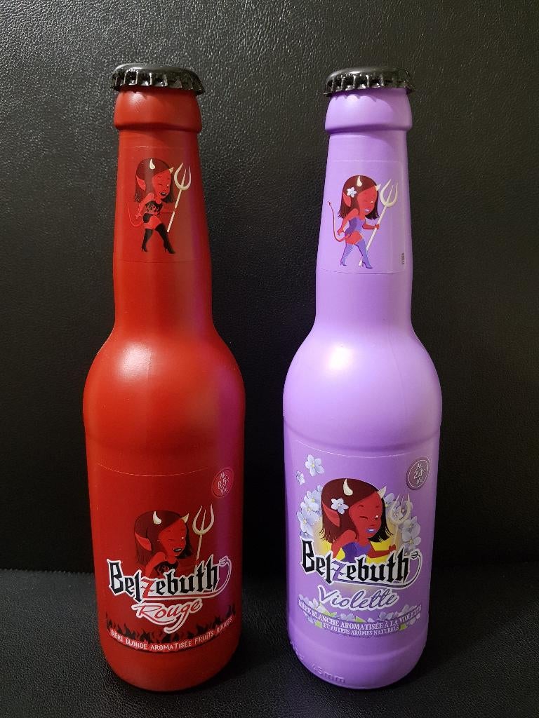 2 lege BELZÉBUTH-flessen, Ophalen of Verzenden, Gebruikt, Flesje(s), Overige merken