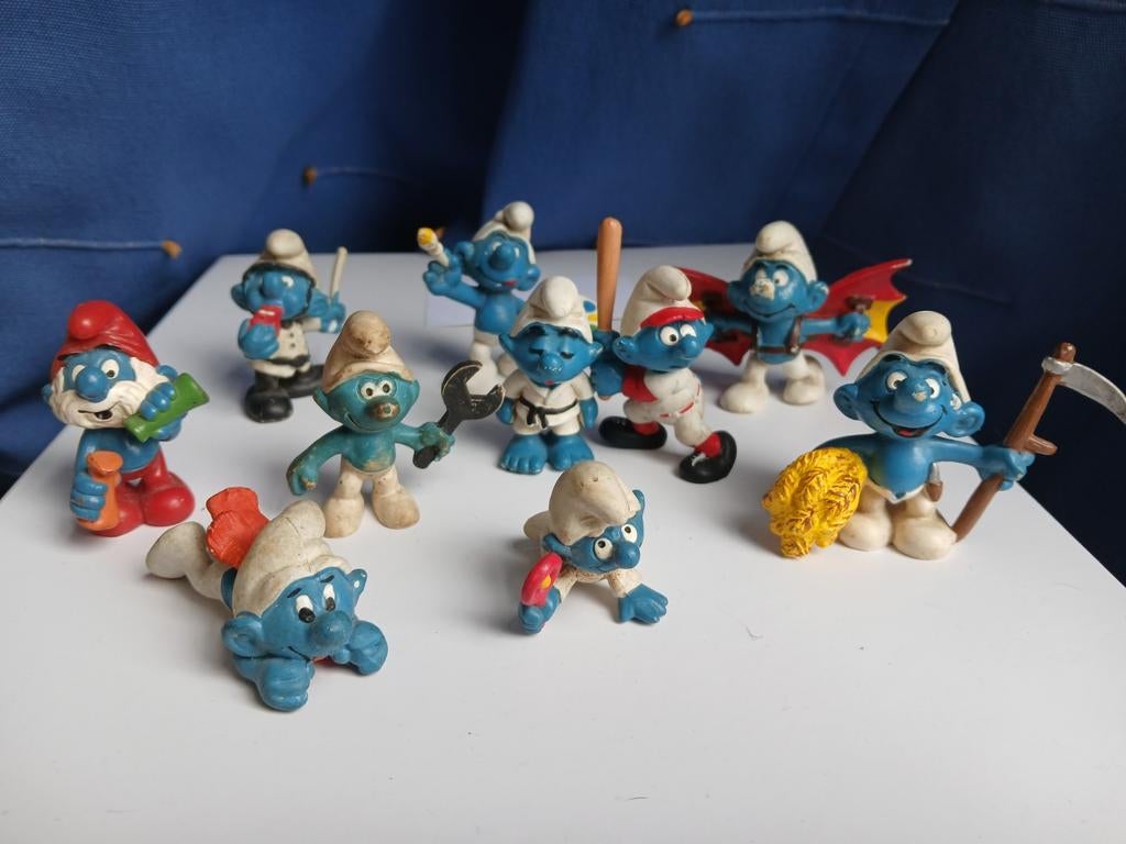 Diverses figurines Schtroumpfs  Schleich, Ophalen of Verzenden, Gebruikt, Poppetje, Figuurtje of Knuffel