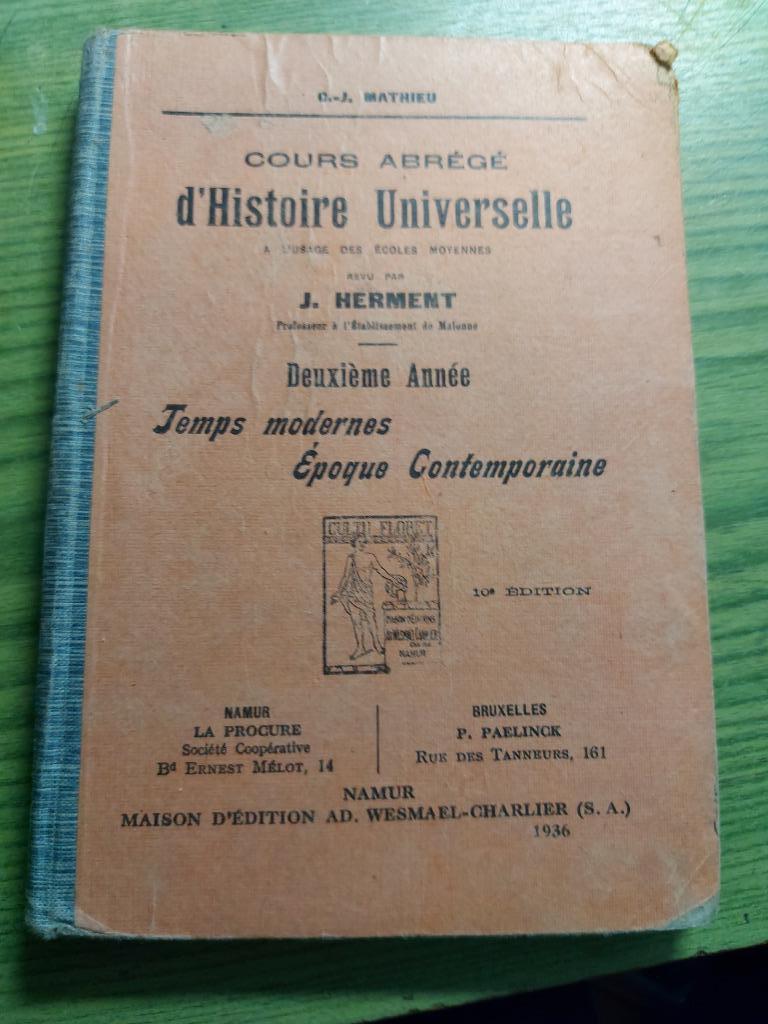 HISTOIRE UNIVERDELLE 1936, Enlèvement ou Envoi, MATHIEU