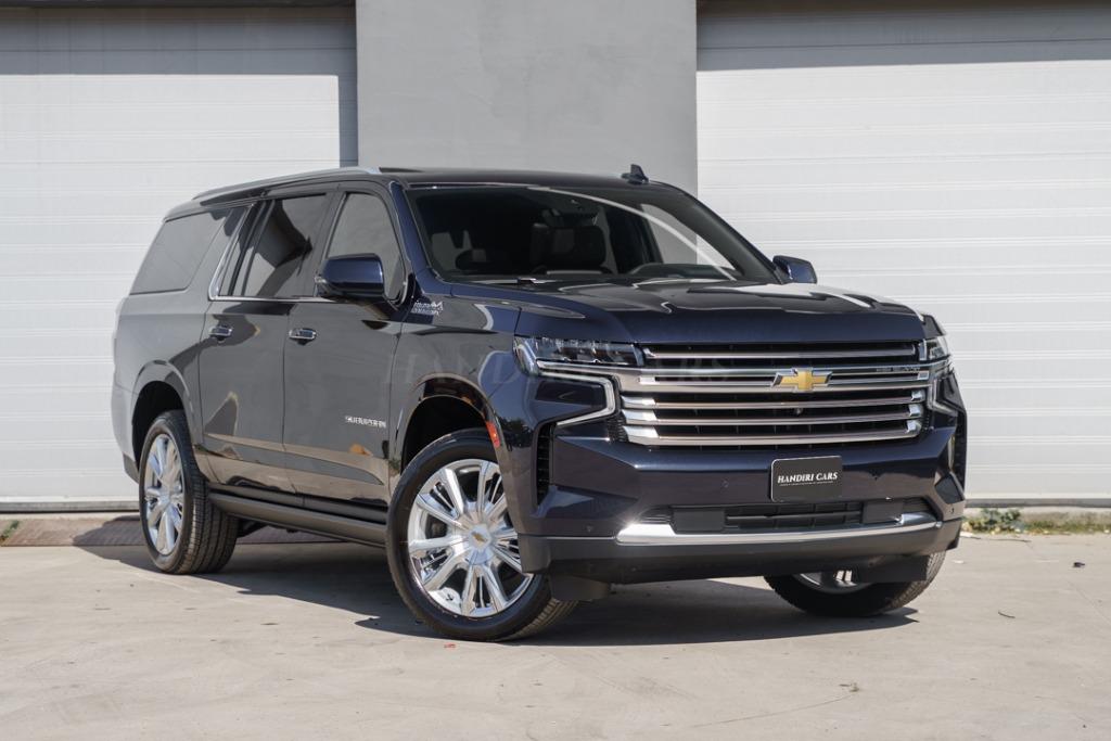 Chevrolet Suburban High Country LICHTE VRACHT 4 PLAATSEN, Auto's, Automaat, Suburban, Blauw, 7 zetels