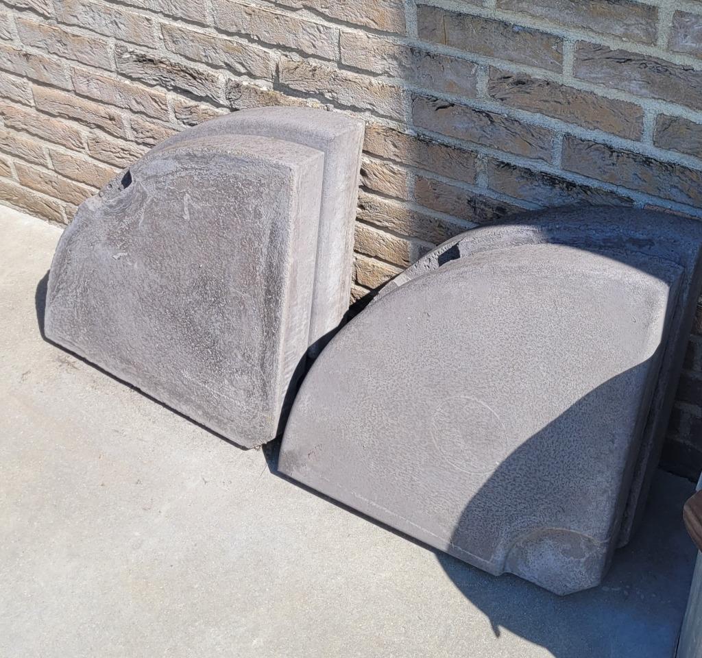 Parasol tegels beton, Tuin en Terras, Ophalen, Nieuw, Minder dan 1 meter, Overige typen