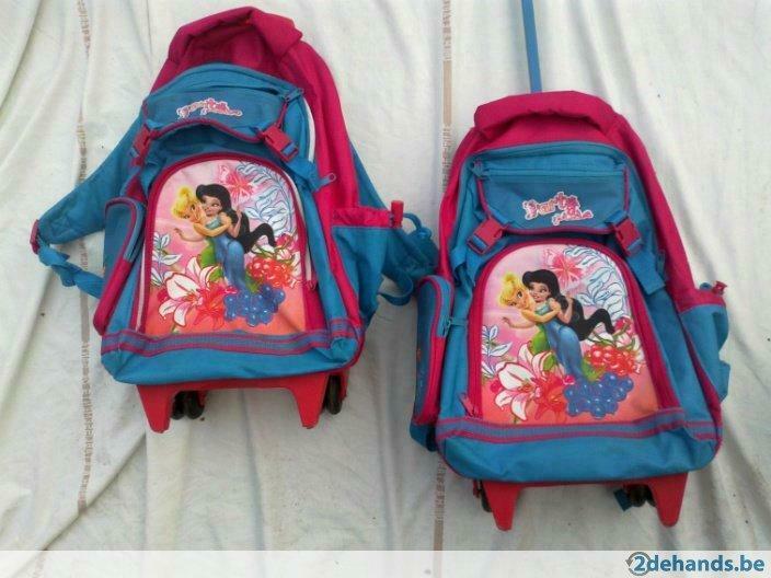 Tinkerbel rugzakjes met wieltjes.(schooltasjes)