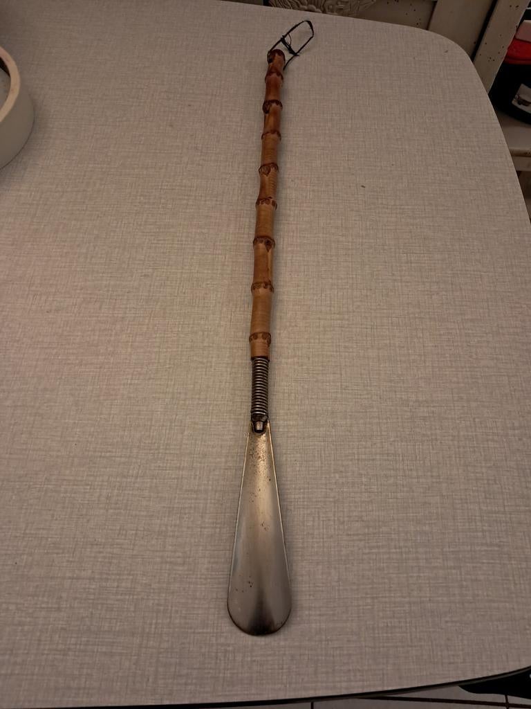 Antieke schoenlepel, bamboo., Antiek en Kunst, Ophalen of Verzenden