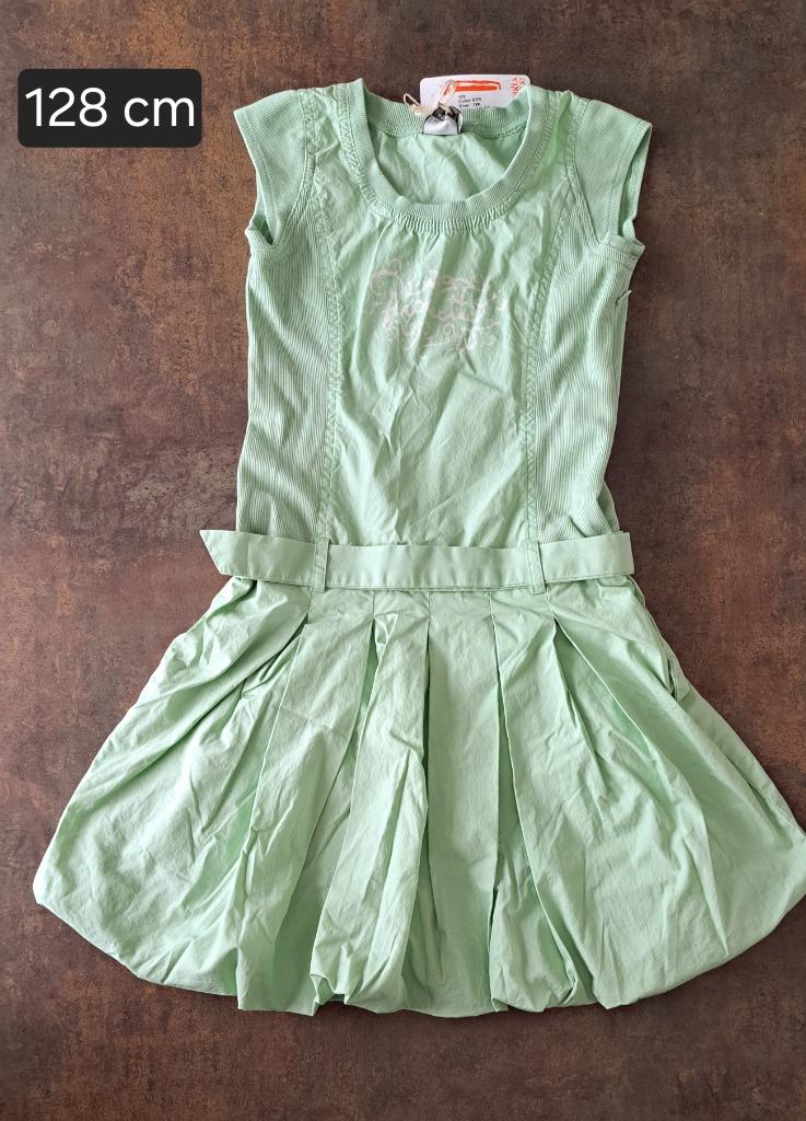 Groene jurk maat 128 cm Nieuw, Ophalen of Verzenden, Nieuw, Meisje, Jurk of Rok
