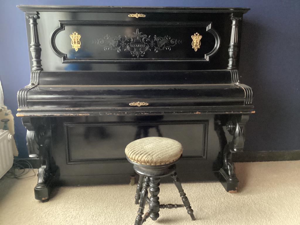 Piano F. Adam-Krefelt, Muziek en Instrumenten, Ophalen, Gebruikt, Zwart, Piano