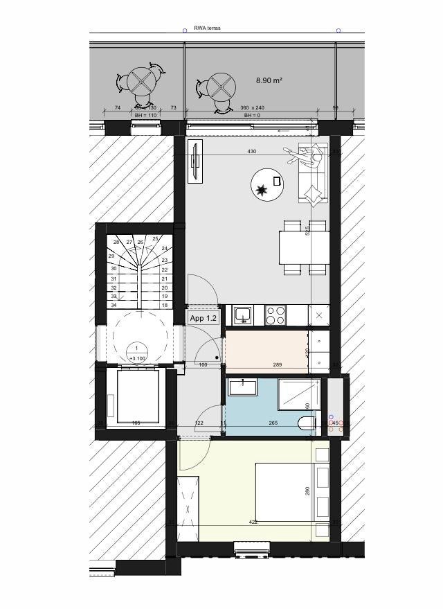 Nieuwbouw appartement te huur Westkerke, Immo, 50 m² of meer, Provincie West-Vlaanderen