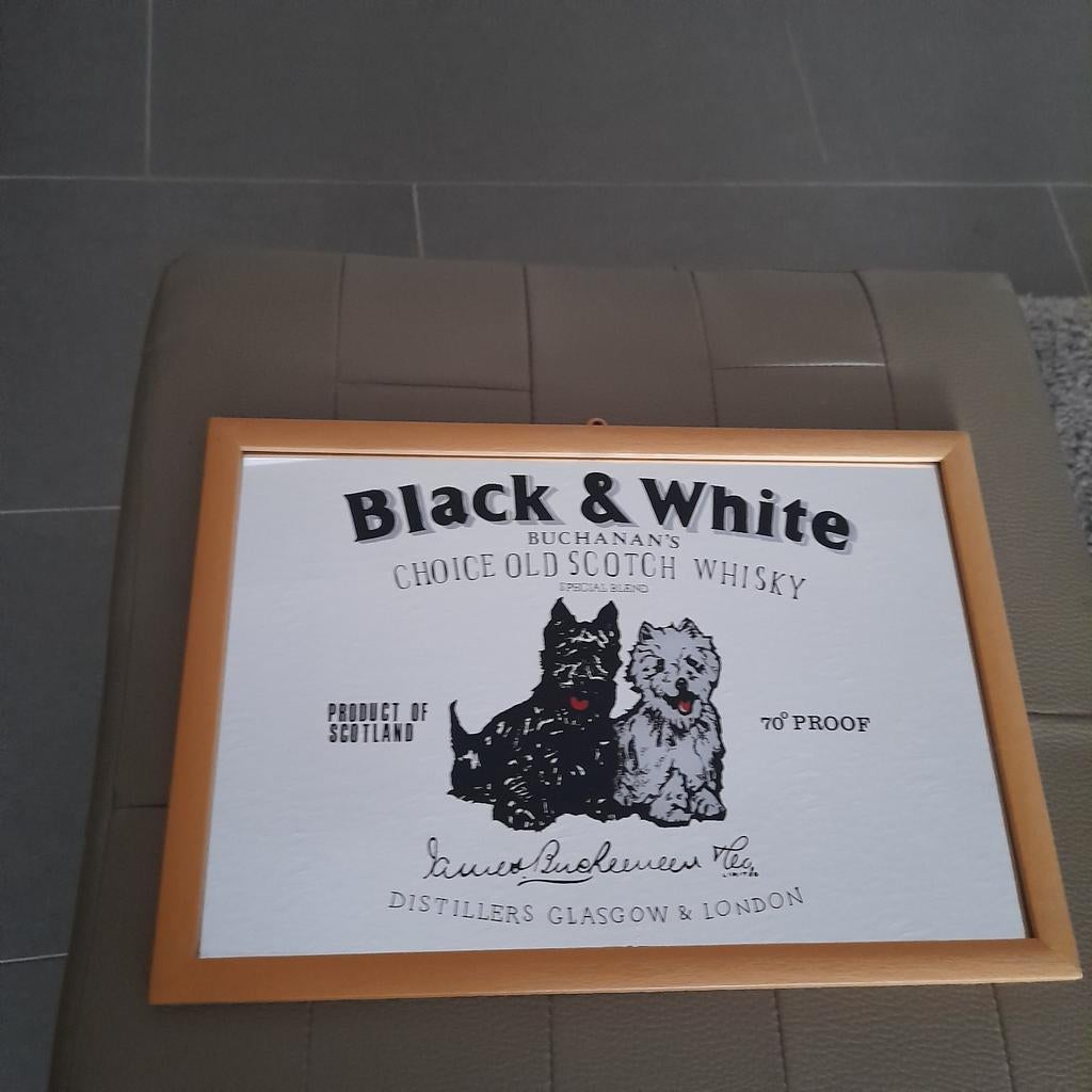 Spiegel Black & White  whisky., Verzamelen, Ophalen, Overige typen