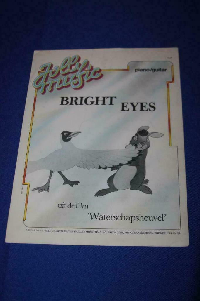 Bright Eyes , Jolly music ( Piano , Guitar ) 1978 muziekblad, Ophalen of Verzenden, Gebruikt, Film, Overige typen