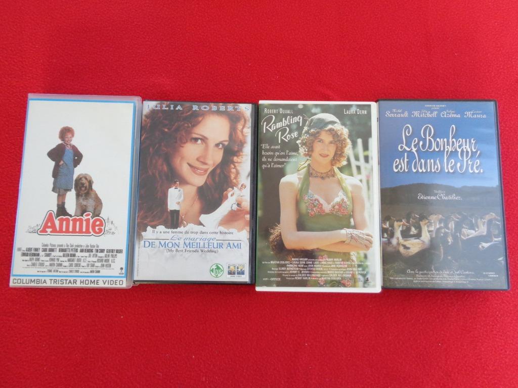 Cassette Vidéo divers X 4 pièces N 14, Enlèvement ou Envoi, Utilisé