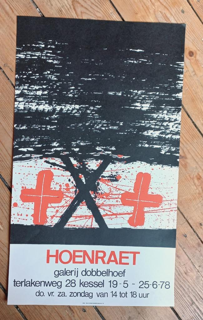 zeefdrukaffiche Luc Hoenraet Dobbelhoef Kessel 1978, Antiek en Kunst, Ophalen of Verzenden