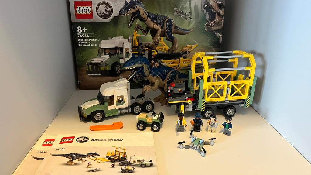 LEGO Jurrasic world - Allosaurus transporteur - 76966, Ophalen of Verzenden, Zo goed als nieuw, Complete set, Lego