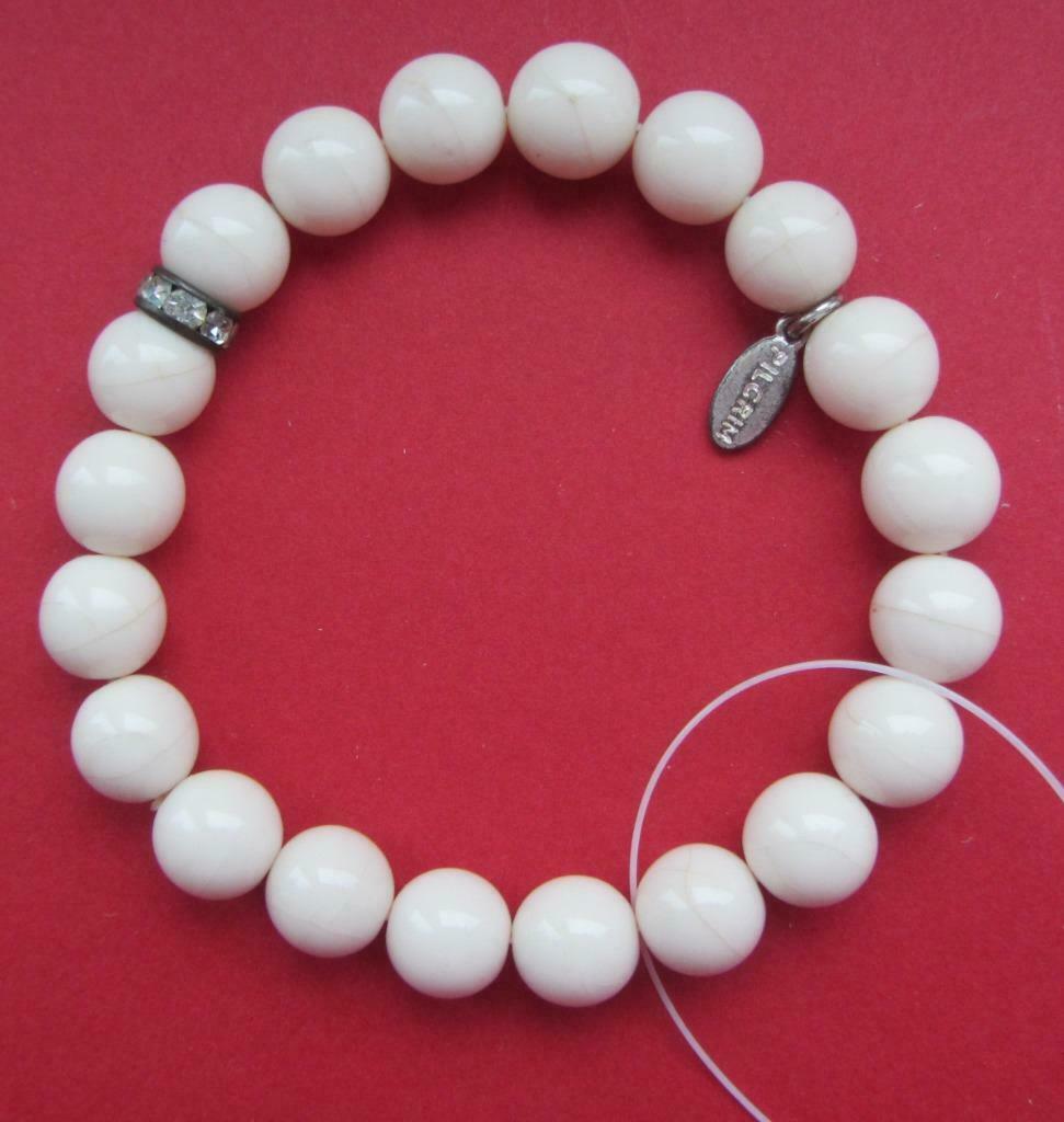 Armband met juweeltje - Pilgrim, Ophalen of Verzenden, Nieuw, Wit, Overige materialen