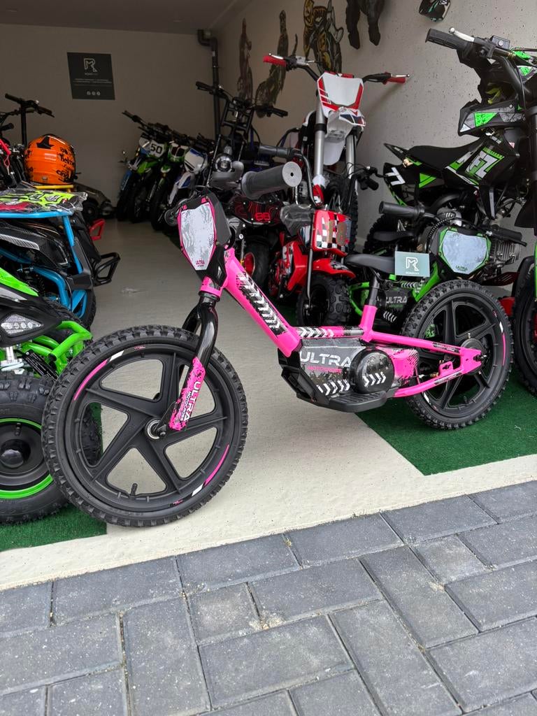 ‼️NIEUW‼️Ultra Elektrische Loopfiets Roze 16 inch 10/22 Km/h, Kinderen en Baby's, Speelgoed | Buiten | Voertuigen en Loopfietsen