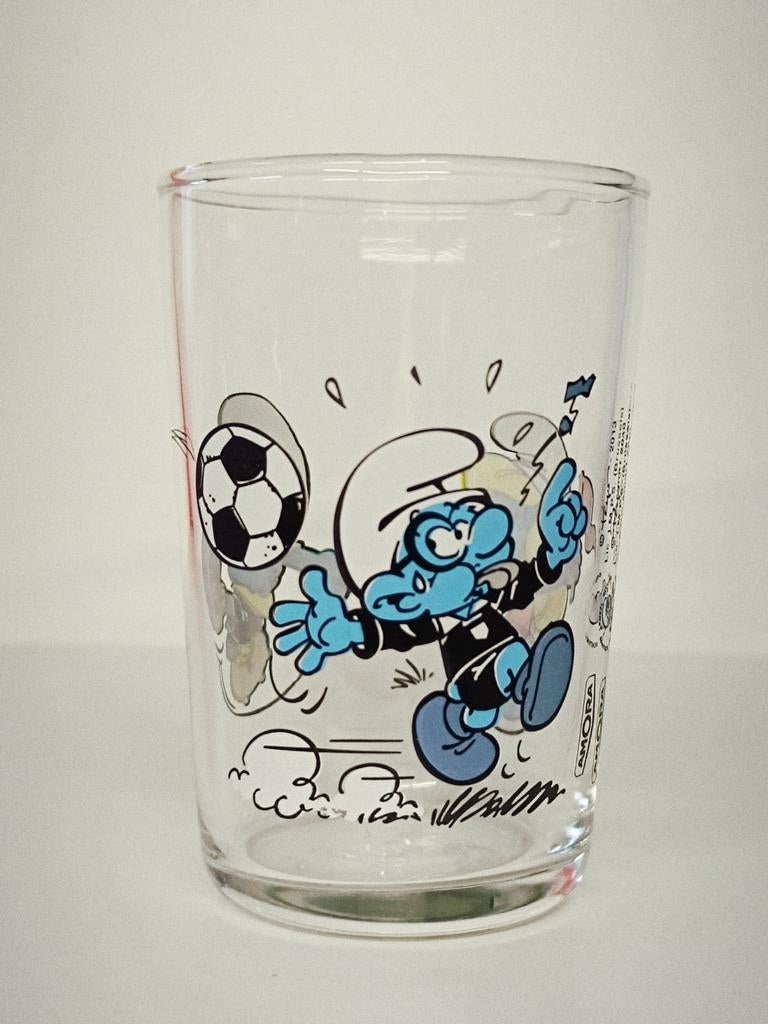 Smurfen Peyo Amora 2013 Voetbal glas, Ophalen of Verzenden