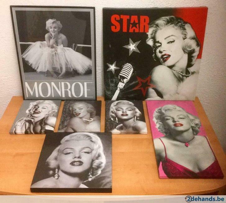 Prachtige set wanddecoratie Marilyn Monroe, Huis en Inrichting, Gebruikt
