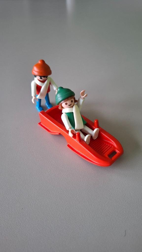 Playmobil Kinderen met bobslee (3327), Enlèvement, Utilisé, Ensemble complet