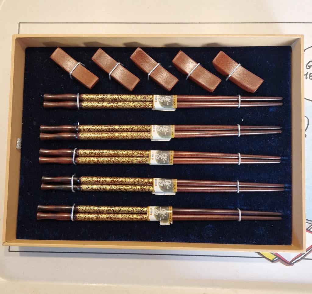 5 paar Chopsticks | houten eetstokjes | Peking, Maison & Meubles, Enlèvement, Comme neuf