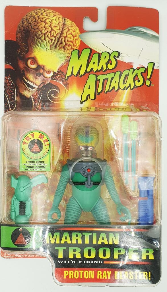 Mars Attacks - Martian trooper with Firing Proton Ray Blaste, Collections, Jouets miniatures, Comme neuf, Enlèvement ou Envoi