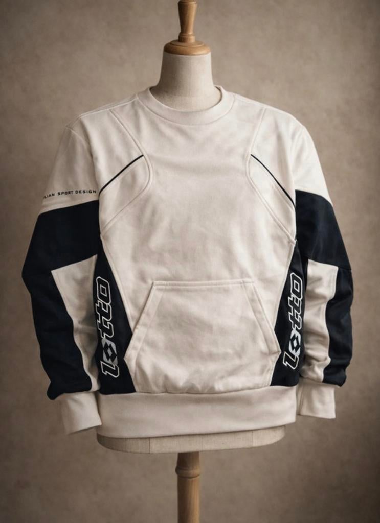 Sweatshirt Lotto, Ophalen of Verzenden, Zo goed als nieuw, Maat 48/50 (M), Wit