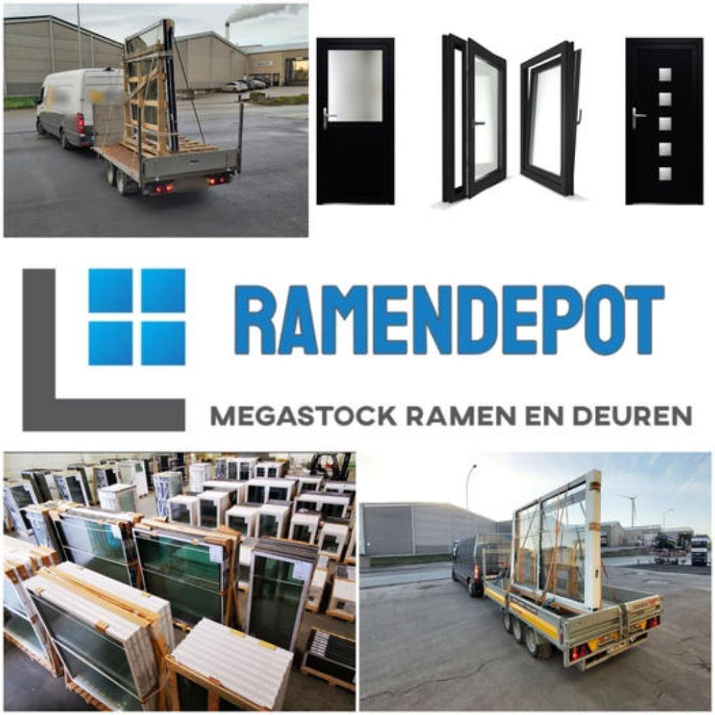 RAMENDEPOT, PLUS GRANDE VENTE DE PORTES&FENÊTRES EN FLANDRE, Synthétique, Enlèvement, Vitre comprise, Châssis de fenêtre