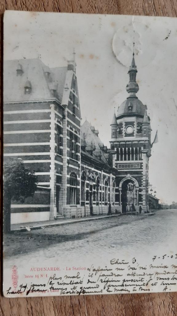 OUDENAARDE LA GARE STATION 1903 !, Verzamelen, Ophalen of Verzenden