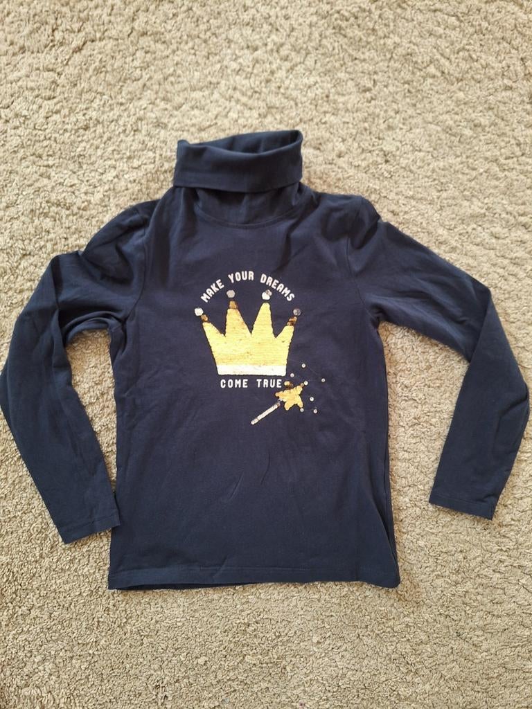 Donkerblauwe souspull meisje 8jaar, Ophalen, Zo goed als nieuw, Meisje