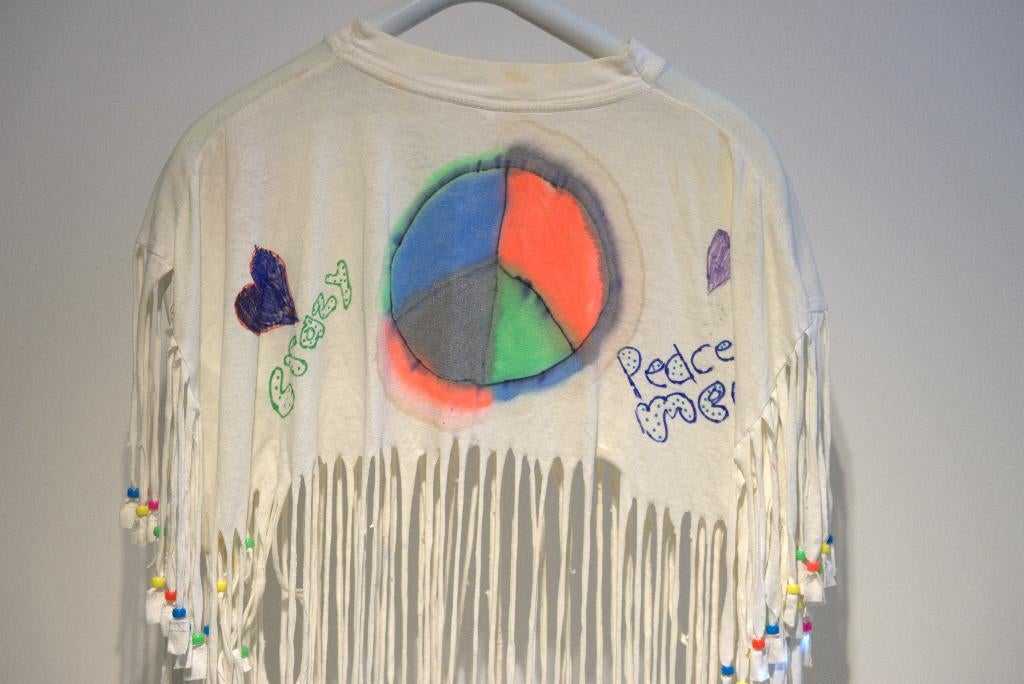 Carnavals kleding hippie kostuum, Ophalen of Verzenden, Gebruikt, 134 t/m 140, Meisje