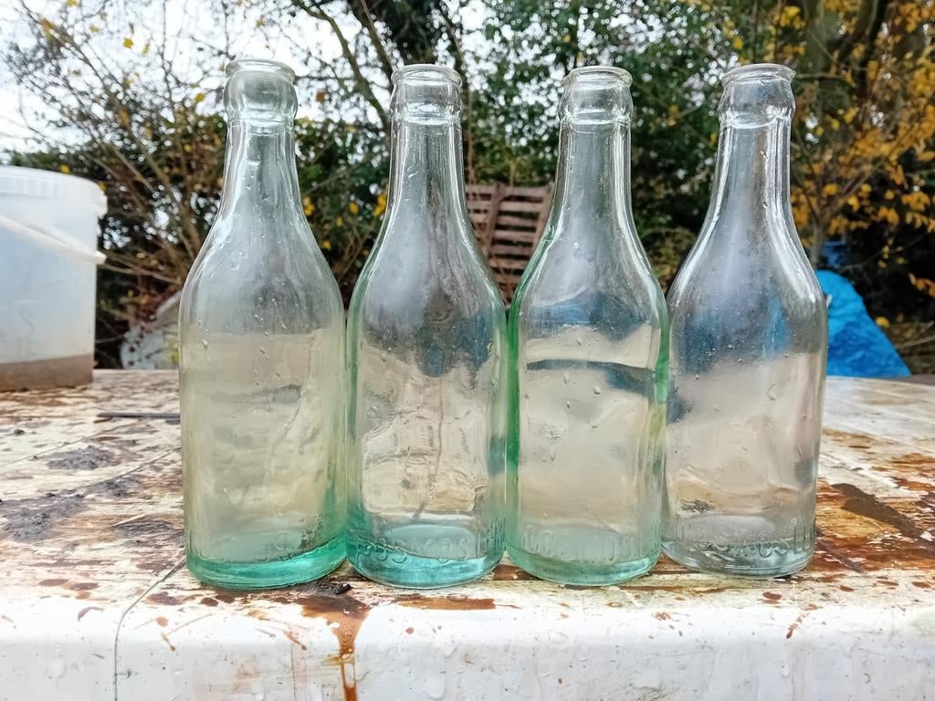Oude vintage limonadeflessen Cosmos limonade, Verzamelen, Biermerken, Ophalen of Verzenden, Gebruikt