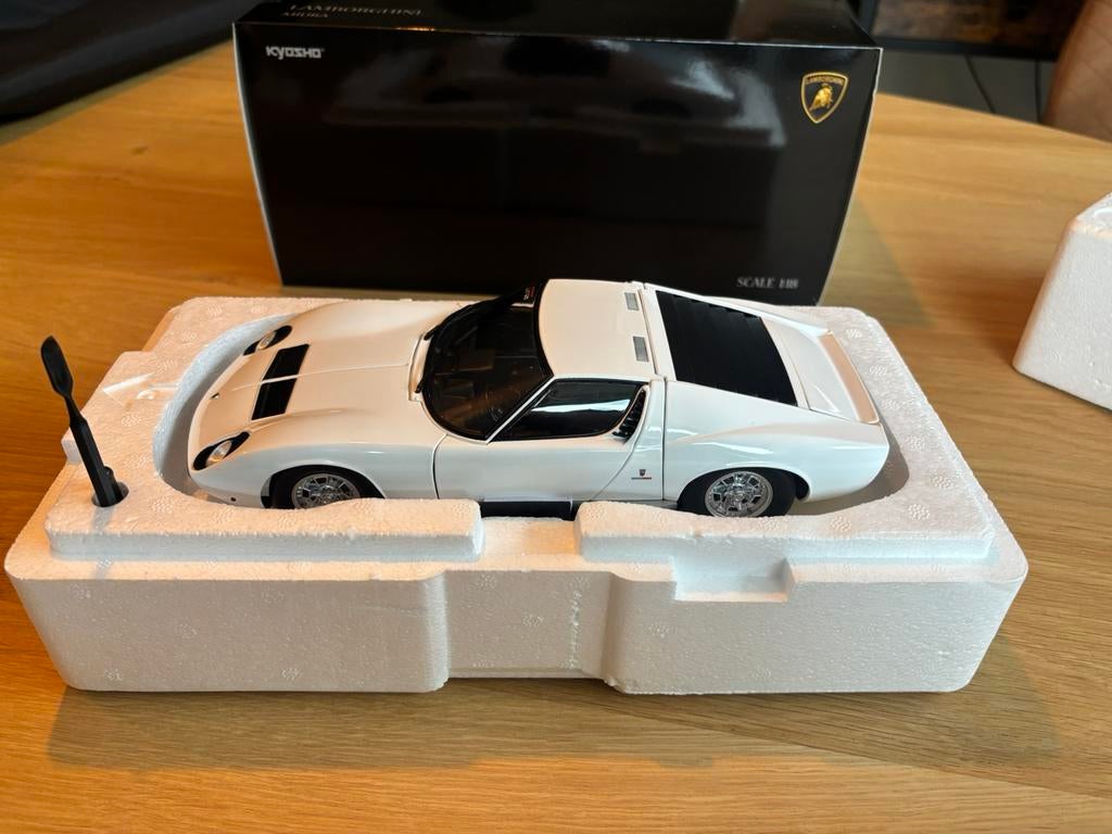 Lamborghini Miura 1/18, Ophalen of Verzenden, Zo goed als nieuw, Kyosho