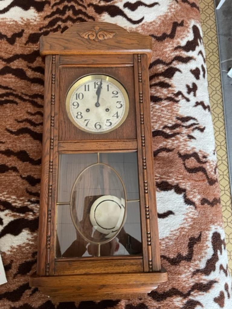 Wandklok met slinger, Antiek en Kunst, Antiek | Klokken, Ophalen
