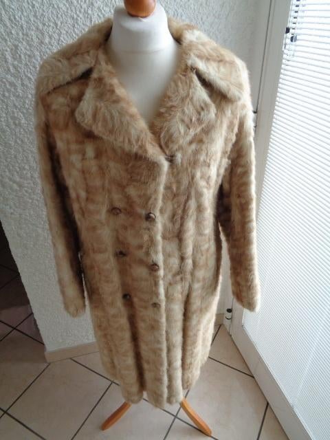 Manteau fourrure. VISON clair. Taille M, Vintage, Envoi, Porté, Taille 38/40 (M), Beige