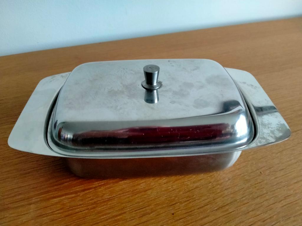 Beurrier en inox, Maison & Meubles, Enlèvement ou Envoi, Utilisé, Autres matériaux, Autres types