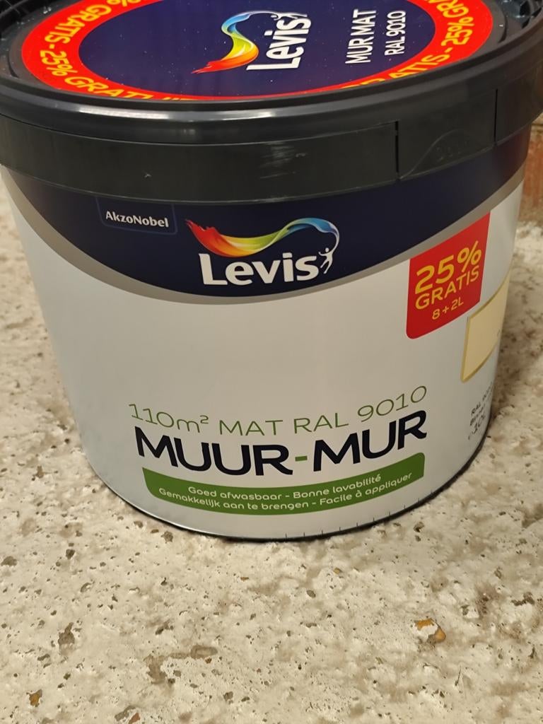 Levis muurverf., Ophalen, Wit