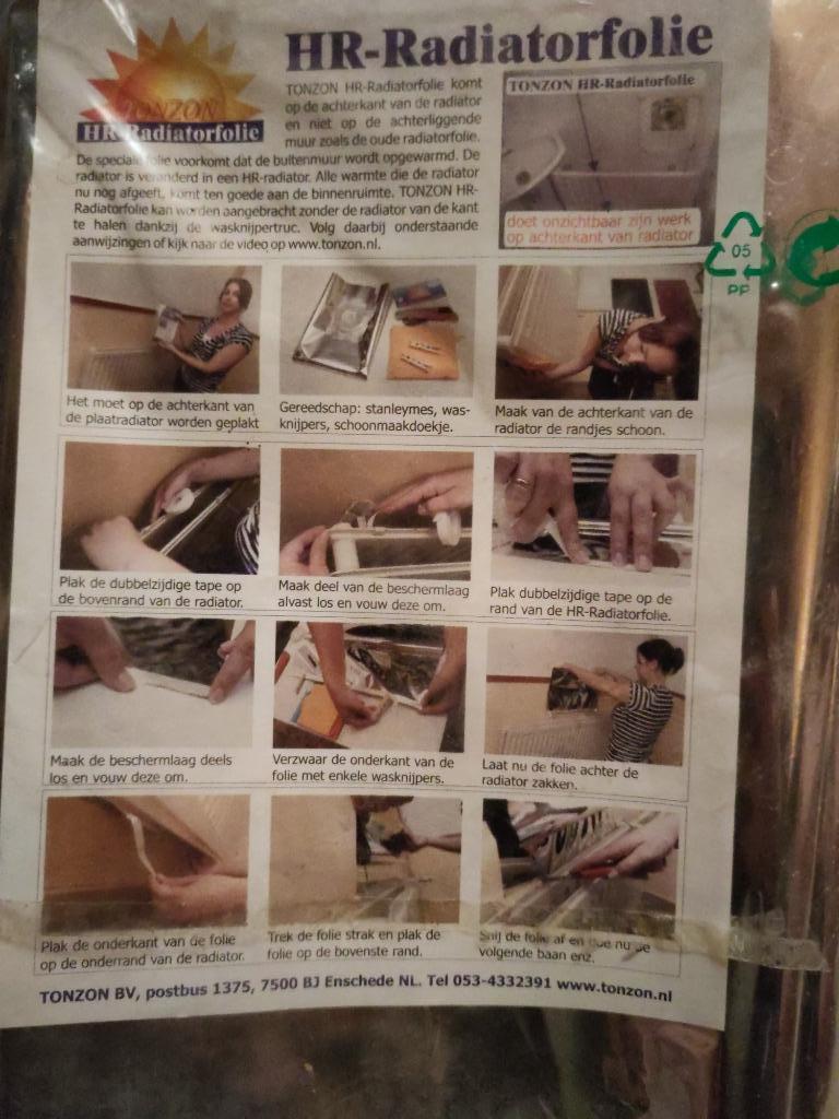 Gratis radiatorfolie, Ophalen