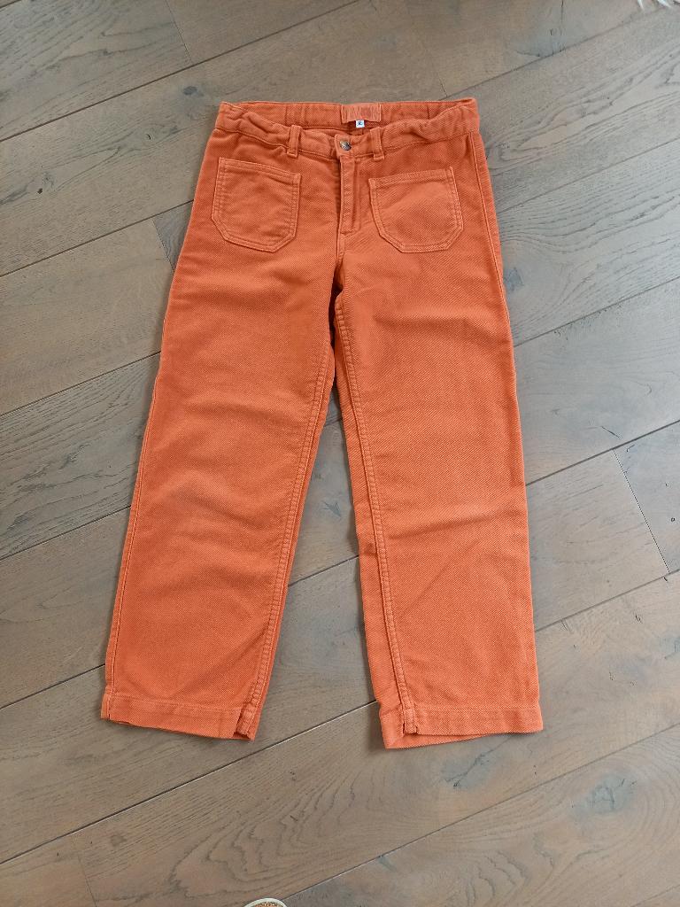 Maat 152 : brede broek ribstof Limon nieuwstaat, Kinderen en Baby's, Broek, Meisje, Ophalen of Verzenden, Zo goed als nieuw