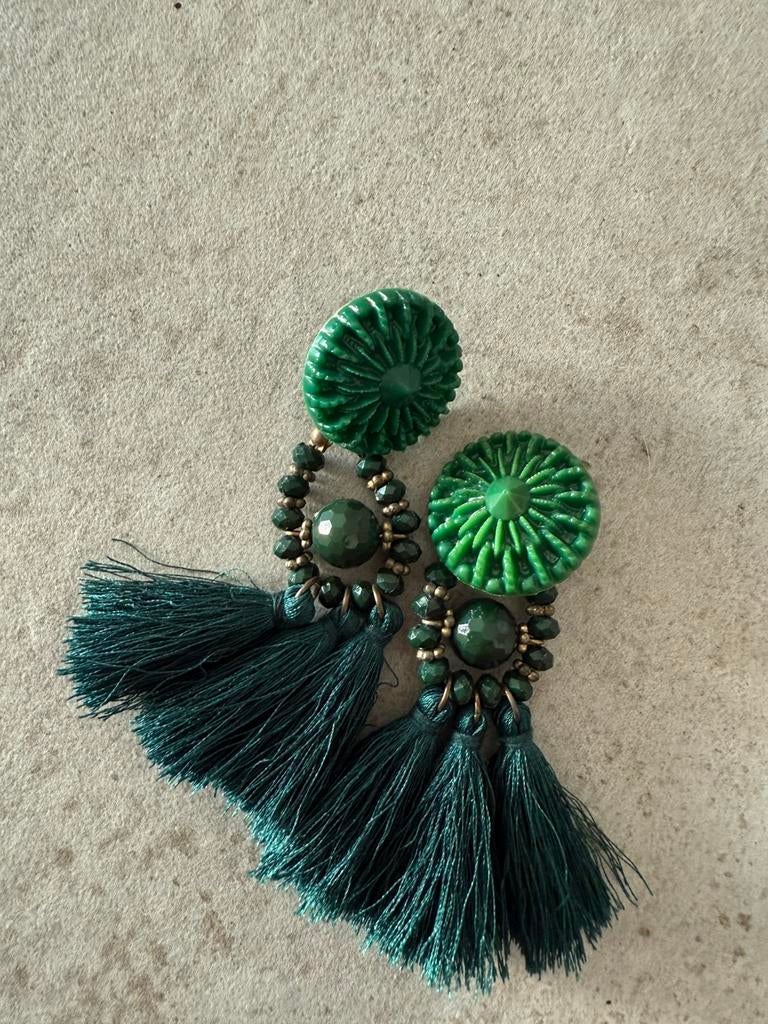 Boucles d’oreilles Aliexpress vert, Handtassen en Accessoires, Oorbellen, Ophalen of Verzenden, Zo goed als nieuw, Groen