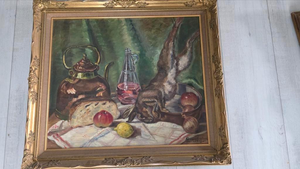 Peinture de G Vandesteene de 1953, Antiquités & Art, Enlèvement