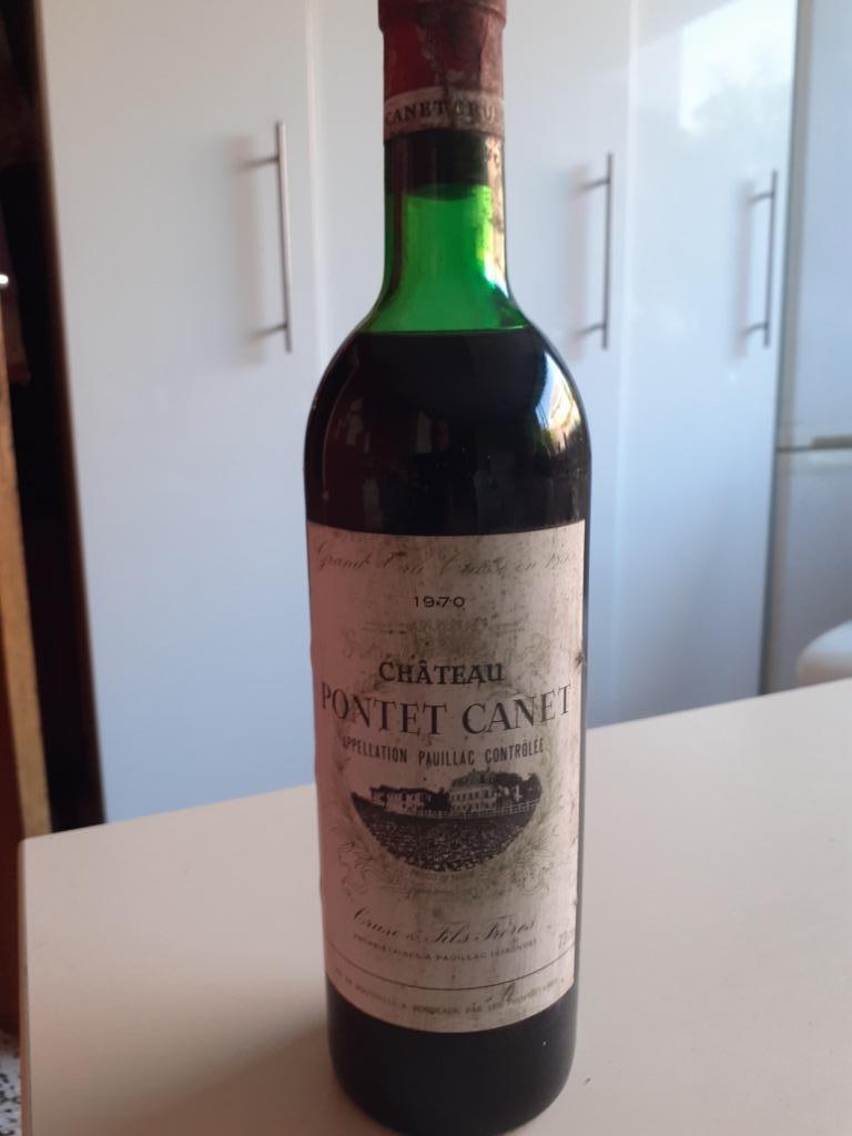 URGENT 1 bouteille vin rouge CHÂTEAU PONTET CANET 1970, Collections, Vins, Neuf, Pleine, Enlèvement, Vin rouge