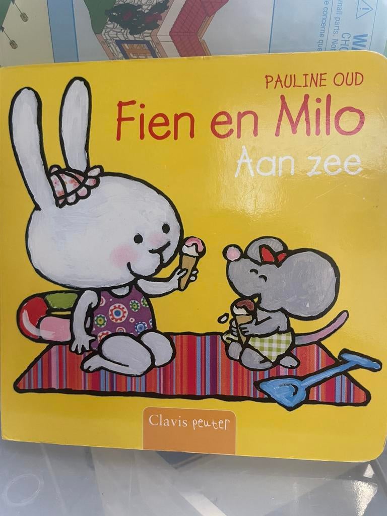 2 kartonnen boekjes Fien en Milo, Boeken, Ophalen, Zo goed als nieuw