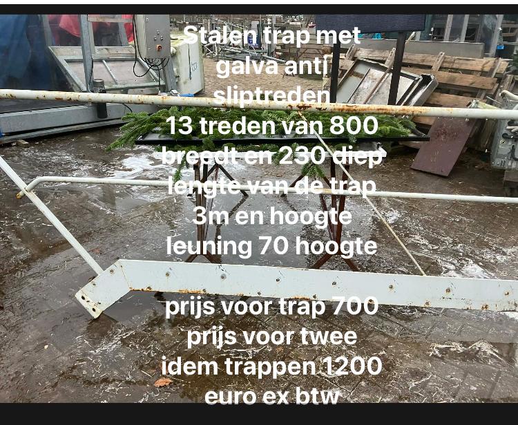 marches antidérapantes d'escalier en métal galvanisé, Enlèvement, Escalier
