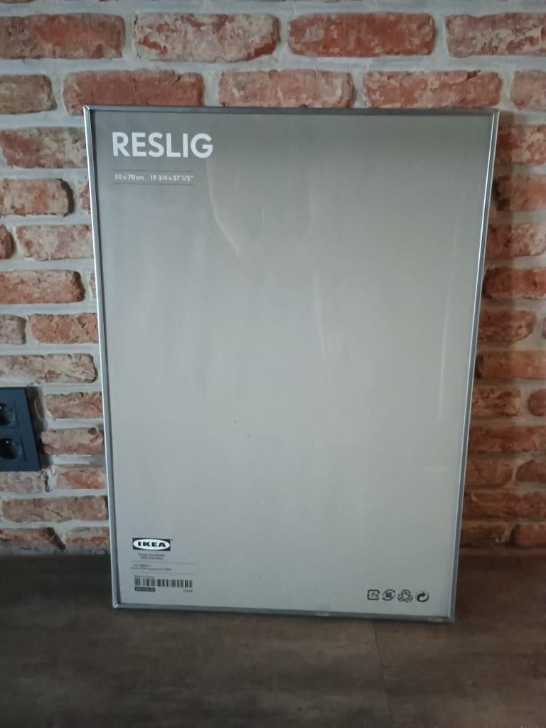 fotolijst RESLIG 50x70 zilver, Ophalen, Gebruikt