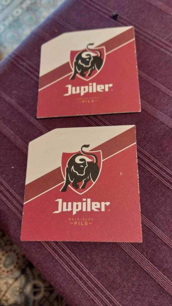 2 Bierviltjes / Jupiler, Envoi, Comme neuf, Sous-bock, Jupiler