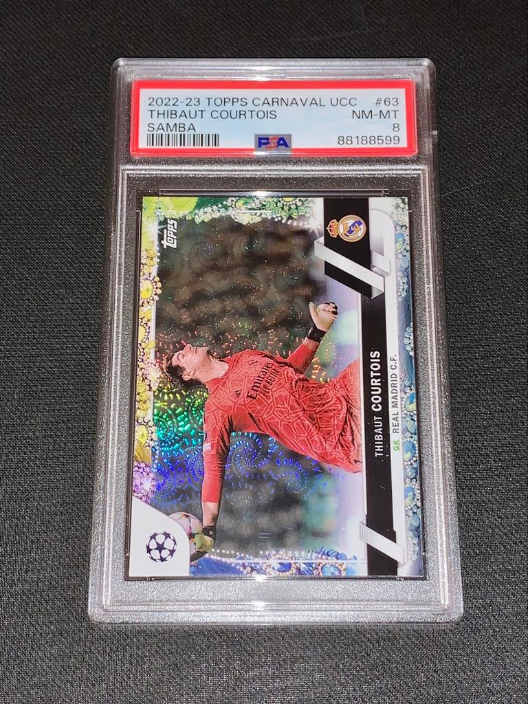 2022-2023 Topps Carnaval UCC Thibaut Courtois 71/75 PSA 8, Zo goed als nieuw