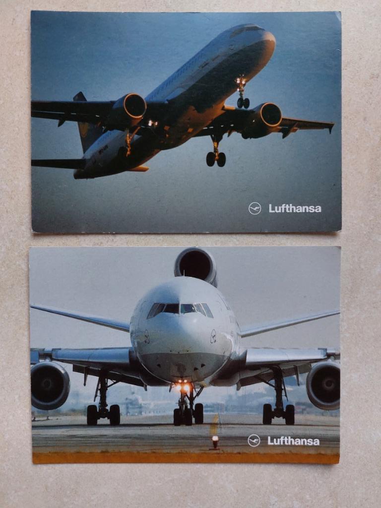 2 postkaarten vliegtuigen : DC 10-30 en  A 320-200, Collections, Envoi