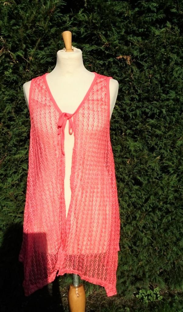 koraal lang vest gilet zonder mouw kleine gaatjes Nieuw TU, Ophalen of Verzenden, Nieuw, Oranje