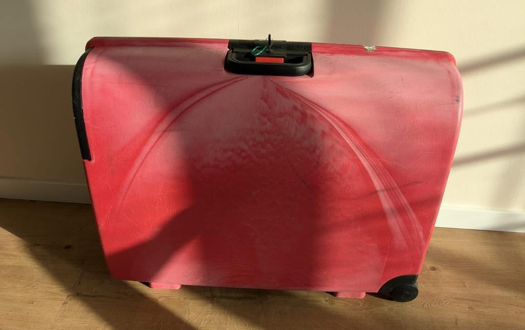 Stevige, Grote roze rood Carlton Koffer (75x57x24 cm), Gebruikt, 20 tot 30 cm, 60 tot 80 cm, 55 tot 75 cm