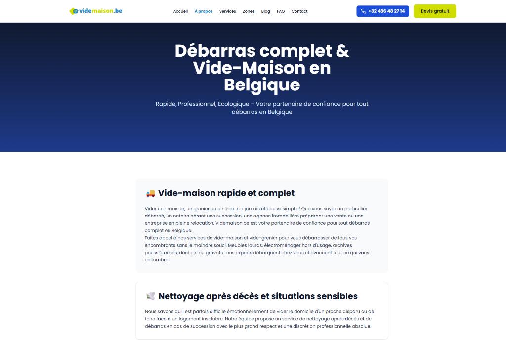 Vide-Maison & Débarras en Belgique | Devis gratuit, Diensten en Vakmensen, Verhuizers en Opslag