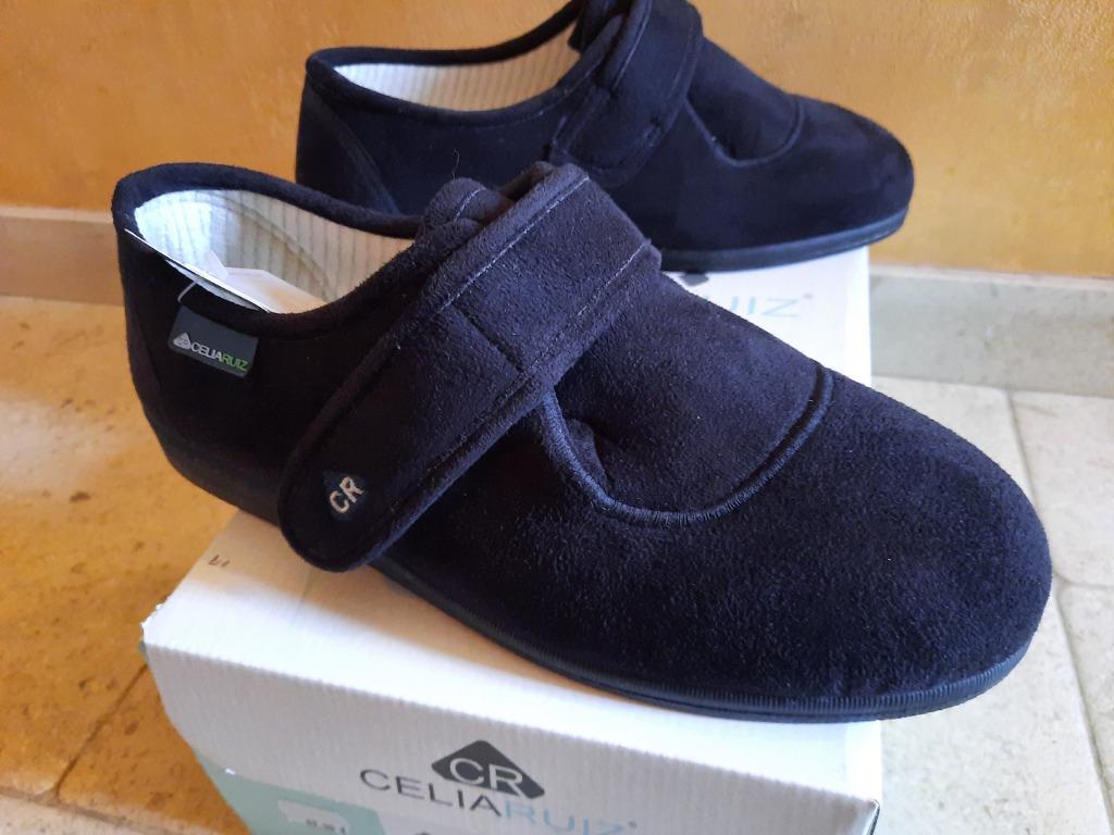 Chaussures/pantoufles pour diabétique Celia Ruiz Wallaby, Neuf, Enlèvement ou Envoi, Pantoufles, Noir