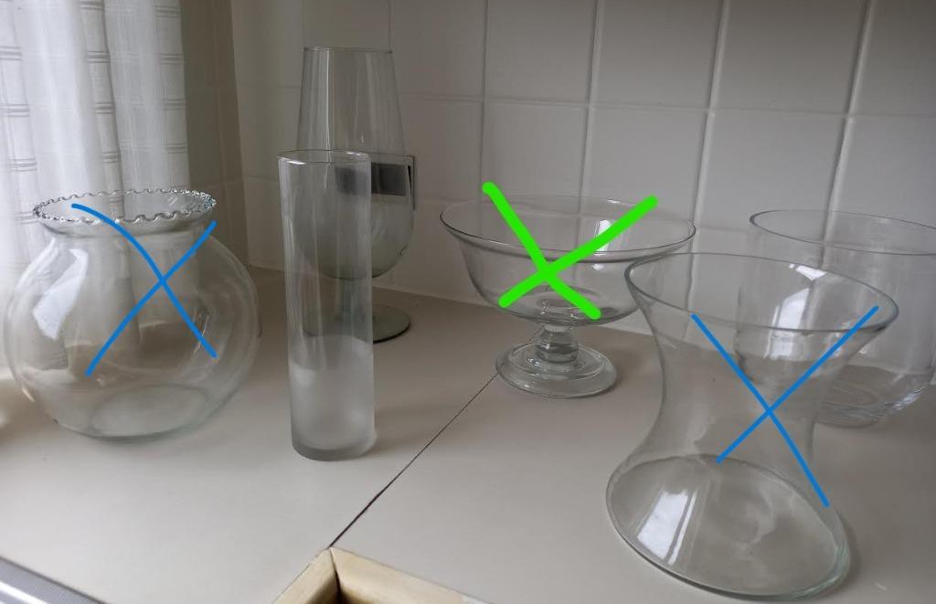 Glazen vazen, Ophalen, Zo goed als nieuw, Glas
