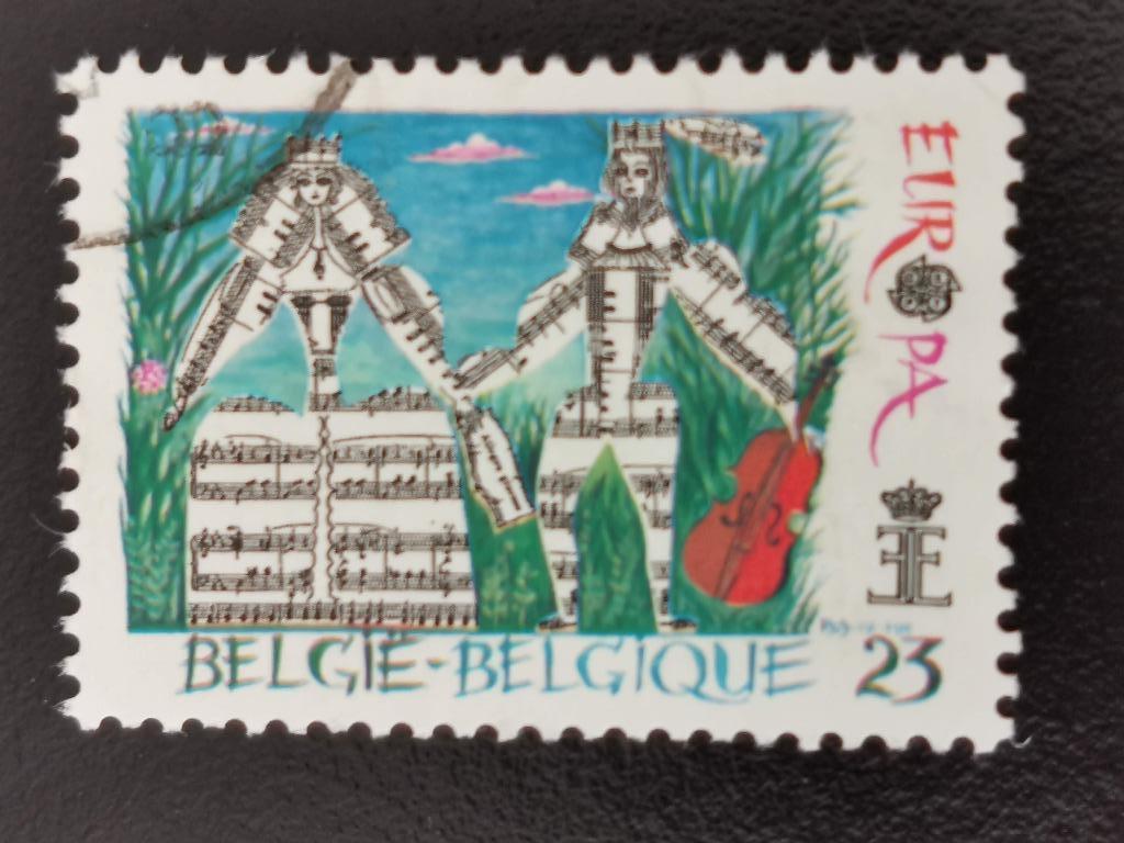 Belgique 1985 - Europa CEPT - musique, instruments de musiqu, Enlèvement ou Envoi, Affranchi, Musique